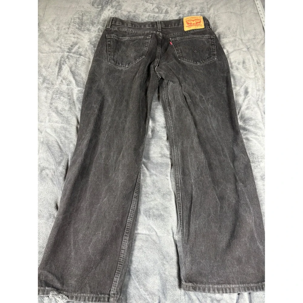 Levis 550 Relaxed‎ Fit Jeans Mens 34x30 Washed Black Tapered Leg 00550-0260